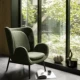 Tùy chỉnh 
            Bắc Âu Ban công Ghế Sofa đơn Công nghệ Vải Gỗ nguyên khối Ánh sáng Retro Nghệ thuật Ghế giải trí Thiết kế Tay vịn Ghế hổ ghế chân quỳ