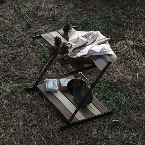 TNR Открытый много -слойный складной стойку для хранения лагеря Lulu Camp Two Flooring Light Portable Lonely Stable