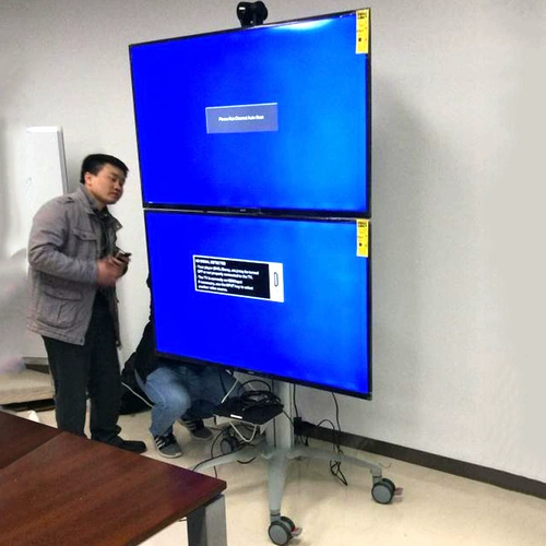 55 -INCH Вверх и вниз по двойной экране жидкокристально -телевизионной видеоконференции видеоконференция Двойная экрана для телевизора