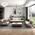 Thời trang hiện đại tối giản vải Bắc Âu căn hộ nhỏ sofa gỗ kết hợp phòng khách ba người tro gỗ trang trí - Ghế sô pha Ghế sô pha