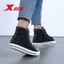 Giày đặc biệt dành cho nữ Giày vải cao, giày chống trượt thời trang ấm áp, giày màu rắn, giày thể thao nữ jordan panda cổ thấp Plimsolls