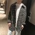 TIM dull 2019 Nhật Bản kẻ sọc dài tay áo sơ mi nam phiên bản Hàn Quốc của áo sơ mi retro theo xu hướng lỏng lẻo - Áo sơ mi đen nam Áo