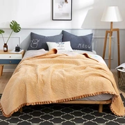 Bông nhung nguyên chất một mặt bông trải giường chăn đơn mảnh pha lê hai mặt quilted tấm trải chăn quilt - Trải giường