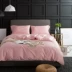 Được xuất khẩu sang Châu Âu và Hoa Kỳ 60 chiếc giường bằng vải cotton satin màu rắn 笠 1,8 m giường cưới bốn mảnh - Bộ đồ giường bốn mảnh