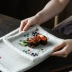 Đĩa bộ đồ ăn kiểu Nhật đĩa gốm sứ sáng tạo đĩa sushi đĩa hình chữ nhật đĩa gia đình món ăn lạnh Đĩa trái cây đĩa thức ăn phương tây - Đồ ăn tối