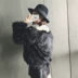 2017 mới của Hàn Quốc phiên bản của giả lông thú áo khoác sang trọng fox nữ off-the-vai mui xe áo len đoạn ngắn lỏng dày triều