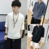 Phong cách trung quốc Tang phù hợp với Hanfu retro linen t-shirt nam mùa hè Trung Quốc cotton ngắn tay thanh niên nằm trang phục dân tộc