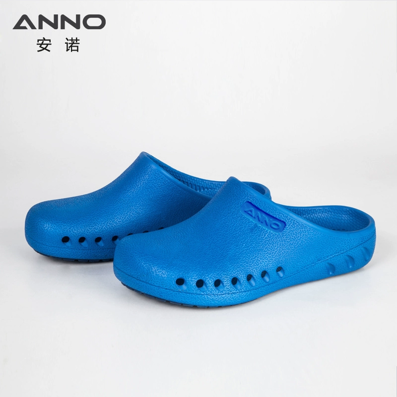 ANNO giày phẫu thuật giày việc trượt không thấm nước mặc soi thủng kháng chống axit y tá y tế dép màu xanh 
