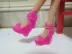 Truy cập chính hãng ăn mặc Barbie phụ kiện búp bê phụ kiện giày cao gót giày thời trang khởi động 6 điểm dép bé Búp bê / Phụ kiện