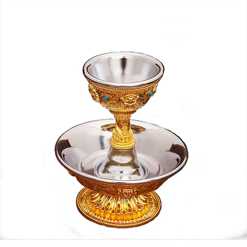 Волшебной инструментальной защитой от метода защиты метода защиты метода является тибетское тибетское непальское ремесленник восемь бокал для сплава Сплава Jixiang Cup Cup