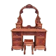 Bàn ghế gỗ gụ Miến gỗ hồng mộc Bộ bàn trang điểm châu Âu gồm 2 trái cây lớn bằng gỗ hồng mộc, bàn trang điểm phòng ngủ bằng gỗ - Bộ đồ nội thất giường gỗ đẹp Bộ đồ nội thất