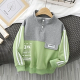 Осенний детский свитшот для мальчиков, коллекция 2021, подходит для подростков, в корейском стиле, детская одежда