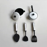 Новорожденная полнолуние детская фотография Шеф -повар Hat Mini Shovel Pot Flat Pan -Wrread Bun Метод прокат -штифт и верхняя часть опоры