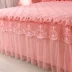 Phiên bản Hàn Quốc của công chúa ren chăn bông đệm váy đơn mảnh cộng với bông chống trượt trải giường nệm bảo vệ váy trải giường