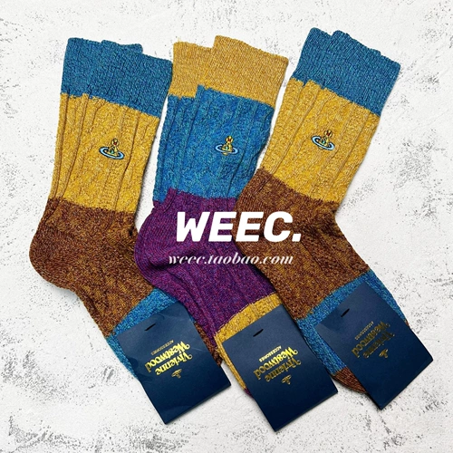 VW Vivi Anwestewood Королева Сатурна Мать Уэст, нишевые ретро -цветные цвета женские носки женские носки