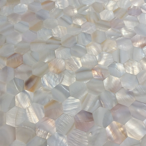 Гексагона натуральная раковина мозаичная плитка плотная фоновая стена крыльца европейская гостиная в ванной комнате головолом