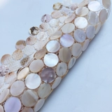 Европейская стиль самоадгезивная натуральная жемчужина белая раковина мозаика мозаика борьба с ванной комнатой