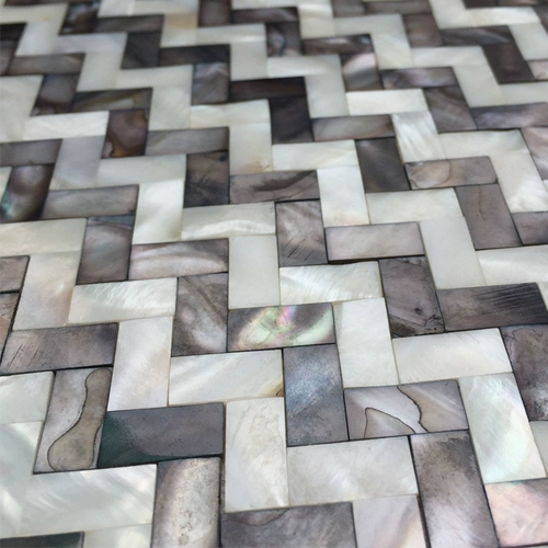 № 7 Натуральная белая раковина мозаика плитка плит