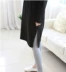 Quần legging dài nữ siêu dài cotton cao sọc dọc xà cạp co giãn chân mỏng quần size lớn Khởi động cắt
