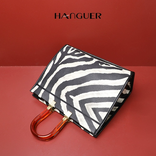 Небольшая дизайнерская зебра, вместительная и большая сумка через плечо, премиум класс, домашний питомец