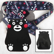 Phim hoạt hình Kumamoto Bear Bus Card IC Rice Card Gói Thành viên Dây buộc Khóa Tài liệu nhân viên Nhà máy Thương hiệu Mềm Silicone Dễ thương Thẻ trường hợp