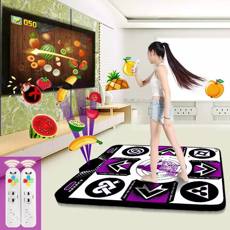 TV đôi nhảy không dây pad gia đình kết nối yoga mat trò chơi TV giao diện sử dụng kép giao diện điều khiển trò chơi nhà - Dance pad máy nhảy audition