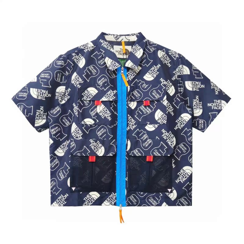 Navy『 Hard core  』 BrainDead /  Joint fund Manyin outdoors function leisure time shirt