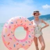 Vòng bơi dành cho người lớn nữ dày siêu béo inflatable phao cứu sinh net tình yêu màu đỏ bánh rán người lớn nổi nhẫn Cao su nổi