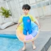 Bơi vòng trẻ em dày inflatable 3D cam dành cho người lớn tăng chất béo phao cứu sinh bé nổi trẻ em nách vòng