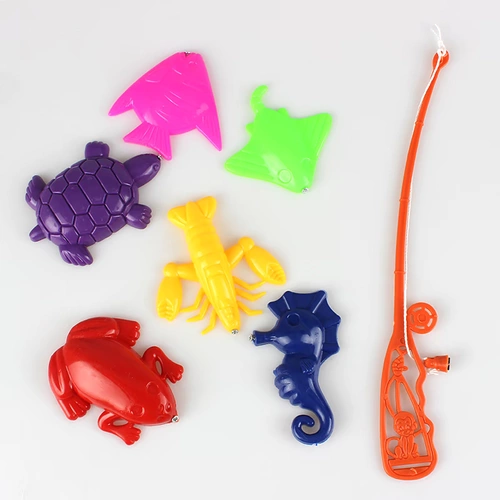 Детские драматические игрушки Небольшая рыбалка установлена ​​6 маленьких животных, киоски детские игрушки yiwu и продаются горячие продажи