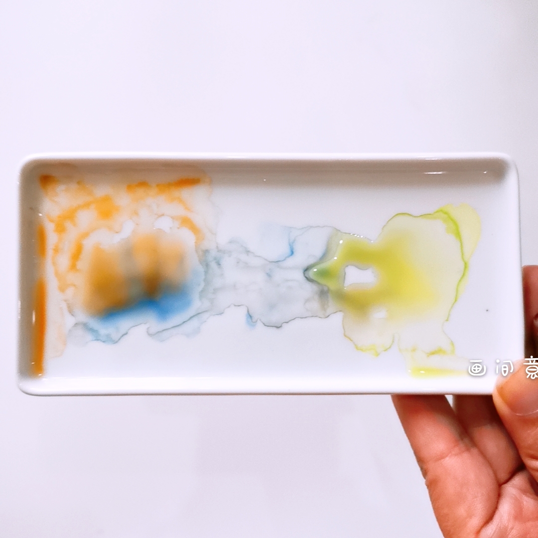 Zhongsifang 15.8 * 7.6Cm Milk WhiteWatercolor Palette ceramics Oil Painting Traditional Chinese painting Painting pigment white Porcelain rectangle Three grid disc rose Palette