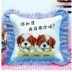 Dễ thương phim hoạt hình cross stitch gối in mới couple tình yêu hai puppy đệm một cặp duy nhất gối dựa Trở lại đệm / Bolsters