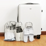 Прозрачная сумка для хранения для путешествий, мешочек, водонепроницаемая портативная обувь, тара, нижнее белье, на шнурках