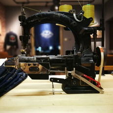 Брюки dc先锋店 改裤长缝补union special古董锁链缝纫机可改重磅牛仔裤