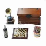 Миниатюрная шахматная модель, мини-европейская мебель, 12 очков, кукольный домик, ландшафтные украшения, декоративная сцена, маленькие украшения