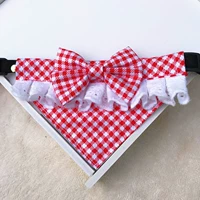 Шарф треугольника красного клетчатого клетку 【Не могу повесить тягу】