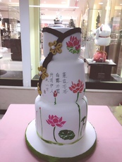 Канцелярские инструменты для детского творчества 中式风格荷花莲藕莲蓬镂空模具涂鸦模板绘画模板循环使用