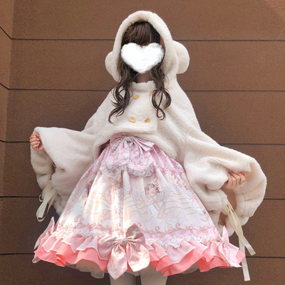 taobao agent Genuine demi-season cute keep warm hoody, jacket, Lolita style, long sleeve