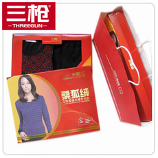 Комплект нижней одежды 三枪桑狐立绒花版女款秋冬加绒厚提花保暖内衣套装精品盒装 21816