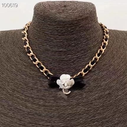 Camellia ChainXin Zhilei Same Retro Xiaoxiang mount bai Camellia Earrings necklace Earring Bracelet sweater chain High end customization