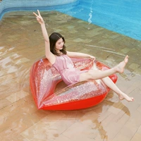 Красные большие блестки для ногтей