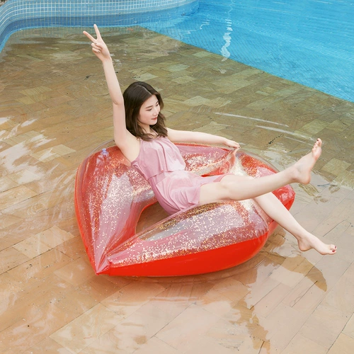 Водные надувные блестки для ногтей, атмосферный плавательный круг, популярно в интернете