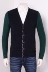 Romeo nam mùa xuân thanh niên nam áo len cardigan cotton thời trang tương phản màu khâu áo len áo len Z3D403