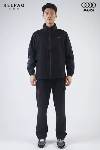 Audi, осенняя черная куртка для работы, делается под заказ