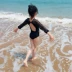 Trẻ em Áo Tắm Cô Gái Xiêm Bikini Sexy Cô Gái Đồ Bơi Bé Công Chúa Dễ Thương Kem Chống Nắng Dài Tay Áo Đồ Bơi