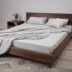 "Yi là" đồ nội thất F12 gỗ vững chắc, gỗ ban đầu óc chó đen sồi đỏ gỗ rắn đôi giường Bắc Âu phong cách tối giản Nhật Bản - Giường