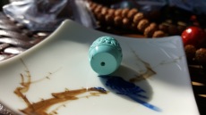 Украшения на шею 湖北溢水原矿高蓝高瓷松石 仿古勒子 青石玉舍