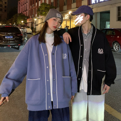 大碼女裝秋季開衫衛衣外套女ins潮胖妹妹寬鬆顯瘦情侶款長袖上衣