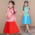 Trẻ em Cộng hòa Trung Quốc gió học sinh ăn mặc Hoa hậu phù hợp với trang phục Hanfu Trang phục Guzheng cô gái cô gái hợp xướng - Trang phục trang phục biểu diễn zumba Trang phục