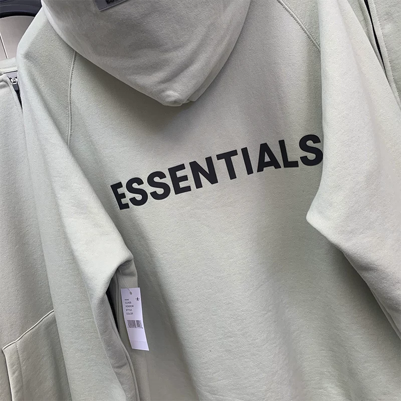 Страх Бога Fog Essentials Reunion Line Застежка на молнии худи-свитер мужской большого городского стиля свободный крой